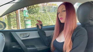 italian big tits milf artemisia love hot solo smoking cigarette sesh in the car