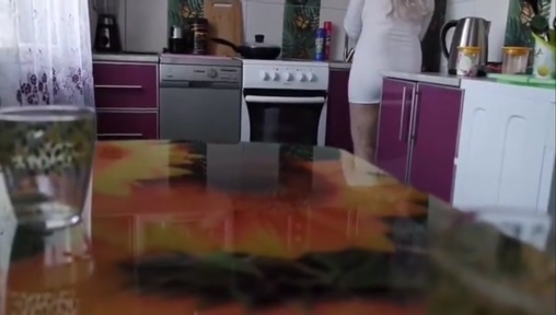 Step mom Step son Fuck In Kitchen, Found